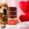 TM - PETTEEPOE dog toys Choco-late Shaped Paw Print Candy Bar Plush Heart Interactive Dog Toy