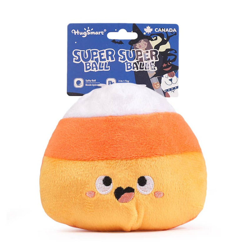 Hugsmart Products Inc Hugsmart Products Inc - HugSmart Pet - Howloween Night | Candy Corn - Dog Ball Toy