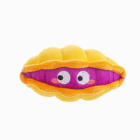 Hugsmart Products Inc dog toys Ocean Pals Peeky Eye Clam Plush Squeak Dog Toy