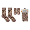 Extreme Fit Wholesale Pet Socks Brown Leopard Matching Pet & Owner Fun Socks - One Size Fits Most