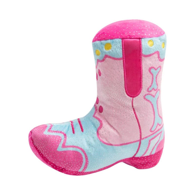 SnugArooz dog toys Single 2 Boot Pink & Sky Blue Plush Squeak Boot Dog Toy