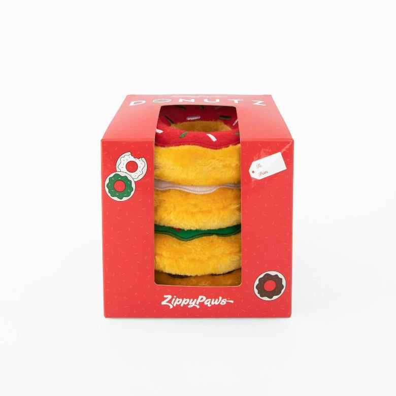ZippyPaws dog toys Holiday Donutz Gift Box (4-pack) Dog Toys