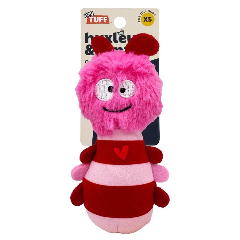 Huxley & Kent Dog Toys Tiny Tuff Love Bug Plush Squeak Dog Toy