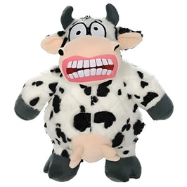 VIP Products/Tuffy dog toys Jr Mighty Angry Animal Series Cow Durable Tough Dog Toy - Jr Size