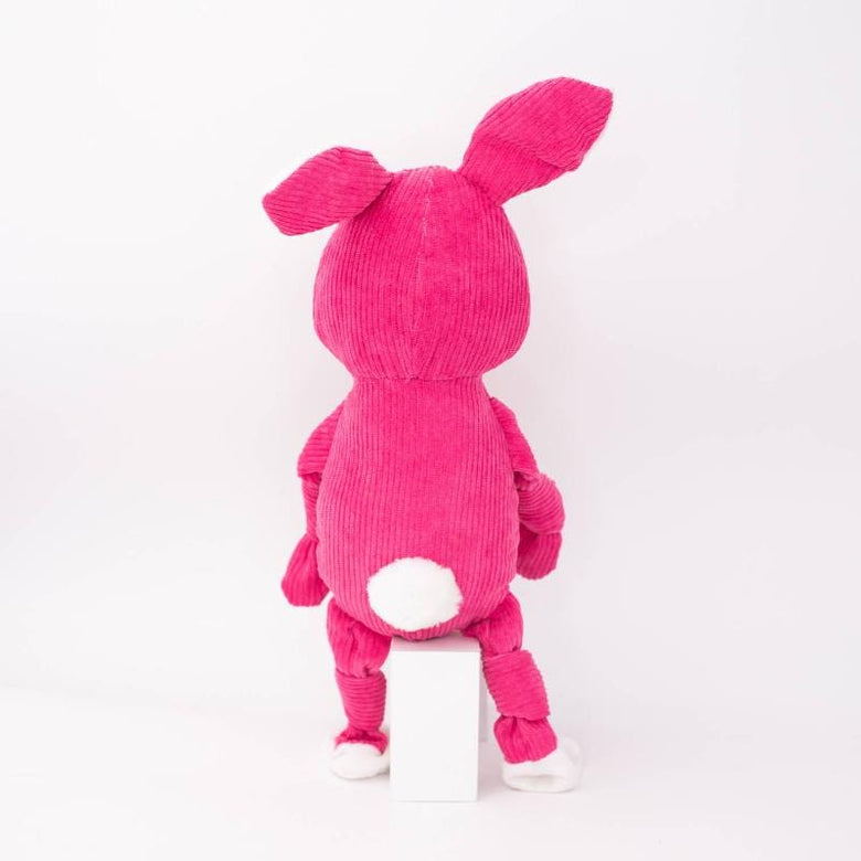ZippyPaws dog toys Corduroy Cuddlerz Pink Bunny Plush Squeak Dog Toy