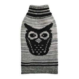 Barkers Bowtique Sweaters XS Growl Owl Grey Turtleneck Dog Sweater