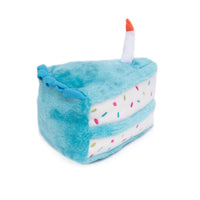 Zippypaws Toys Birthday Cake Blue Plush Squeak Dog Toy