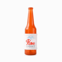 Hugsmart Products Inc dog toys Boozy Tailz Paws Light Bottle Squeak Rubber Dog Toy