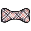 The Worthy Dog dog toys SM Bias Plaid Bone Dog Toy - Tan
