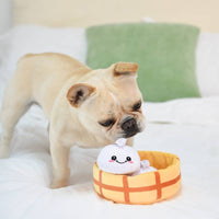 Hugsmart Products Inc dog toys Food Party Soup Dumplings Interactive Plush Dog Toy Set - 4 Pc