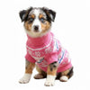 Doggie Design SWEATERS Snowflake and Hearts Pink Combed Cotton Dog Sweater