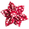 Huxley & Kent Bow Tie LG Red Snowflakes Pinwheel Holiday Pet Collar Attachment