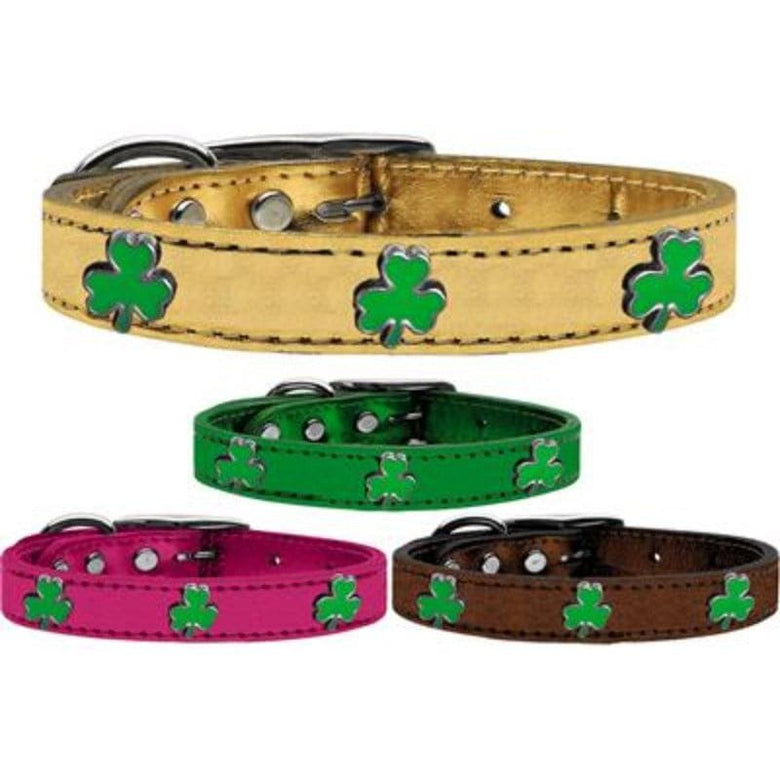 Barker's Bowtique COLLARS Pink / 10" Shamrock Widget Dog Collar