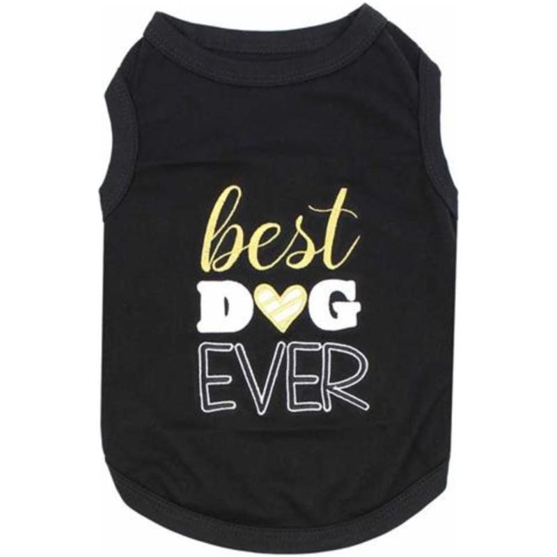 Parisian Pet® dog apparel XXS "Best Dog Ever" Black Dog Tee