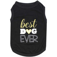 Parisian Pet® dog apparel XXS "Best Dog Ever" Black Dog Tee