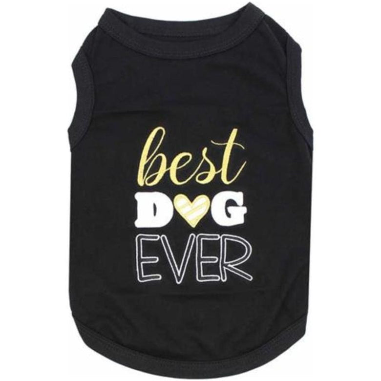 Parisian Pet® dog apparel XXS "Best Dog Ever" Black Dog Tee