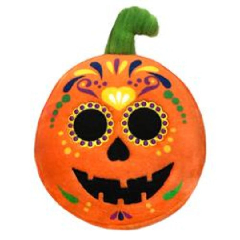 Huxley & Kent dog toys Sugar Skull Pumpkin Plush Squeak Dog Toy