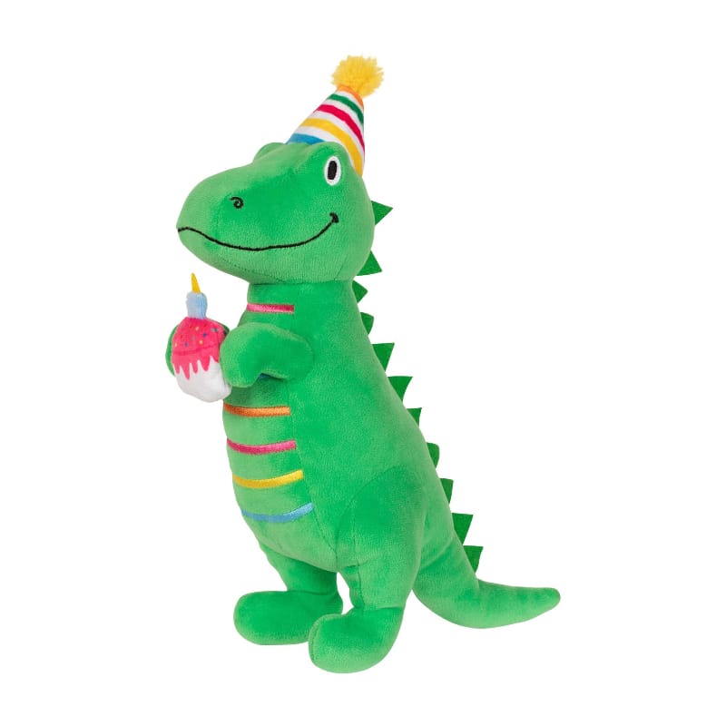 Petshop by Fringe Studio dog toys I'm How Old Birthday Rex Plush Squeak Dog Toy