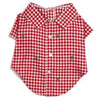 The Worthy Dog CollardShirts XS Check Trees Red & White Holiday Collared Dog Shirt