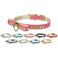 Mirage Pet Products Collars Bow Clear Bling Stones Pet Collar - Multiple Colors