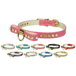 Mirage Pet Products Collars Bow Clear Bling Stones Pet Collar - Multiple Colors