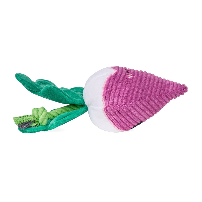 Radish Crinkle Crops Leafy Plush Squeaky Crinkle Dog Toy
