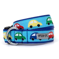 The Worthy Dog Collars XS Beep Beep Cars Blue Dog Collar