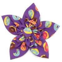 The Worthy Dog Bow Tie SM Donuts Purple Flower Pet Collar Attachment - 2 Sizes