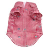The Worthy Dog CollardShirts Red Gingham Shark Chomp Collared Dog Shirt
