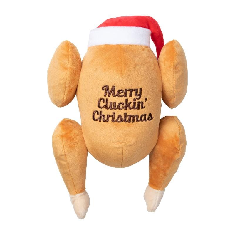 FuzzYard dog toys Merry Cluckin' Christmas Plush Dog Toy - Lg