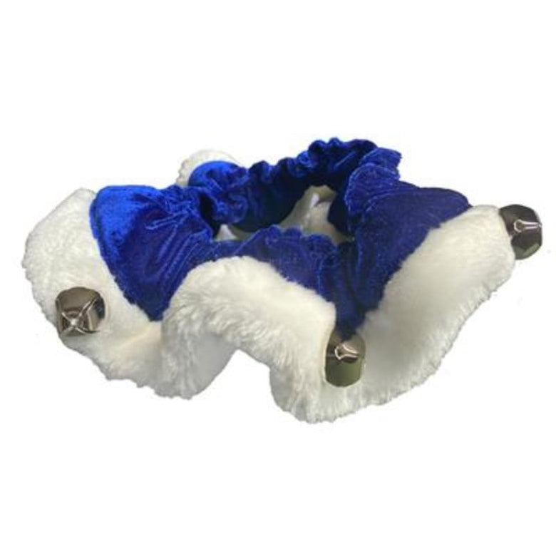 Huxley & Kent Collars S Hanukkah Ruff Festive Bells Blue Velvet Pet Collar