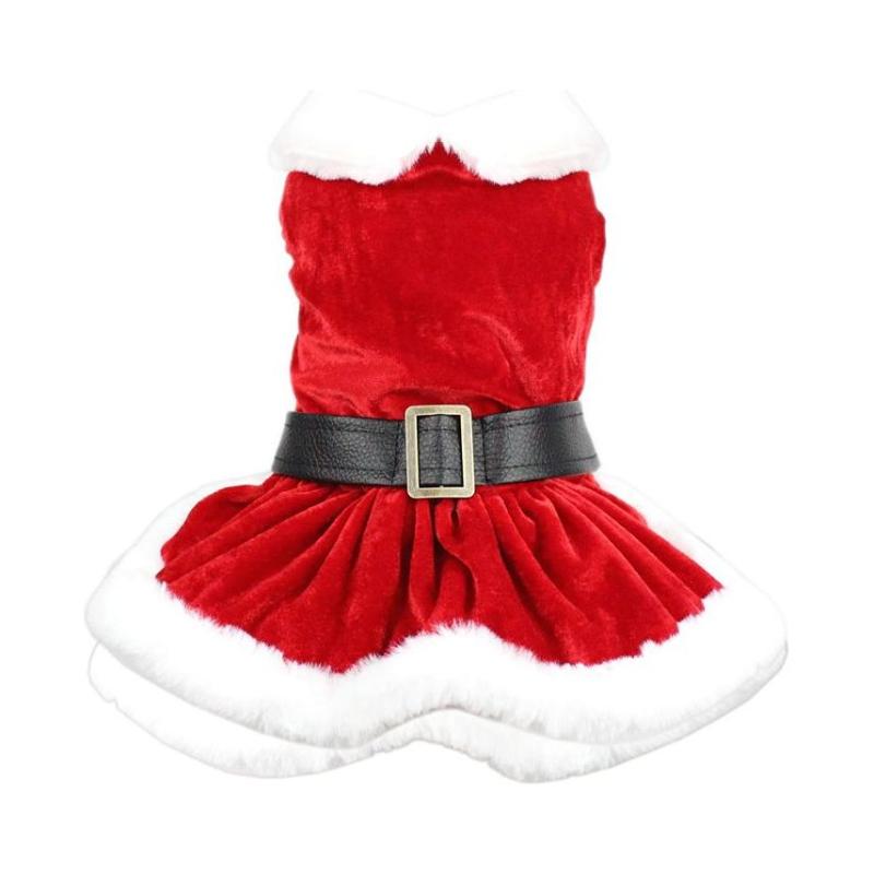 Parisian Pet Dresses XS Mrs Claus Red Velvet Christmas Pet Dress