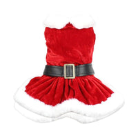 Parisian Pet Dresses XS Mrs Claus Red Velvet Christmas Pet Dress