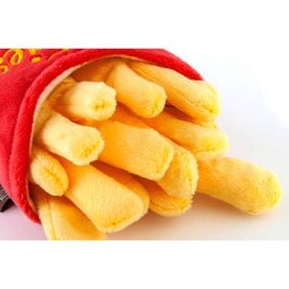 P.L.A.Y. Pet Lifestyle and You Dog Toys American Classic Frenchie Fries Interactive Plush Squeaky Dog Toy
