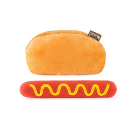 American Classic Hot Diggy Dog Interactive Plush Squeaky Dog Toy - 2 Pc