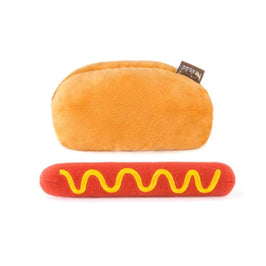 P.L.A.Y. Pet Lifestyle and You Dog Toys American Classic Hot Diggy Dog Interactive Plush Squeaky Dog Toy - 2 Pc