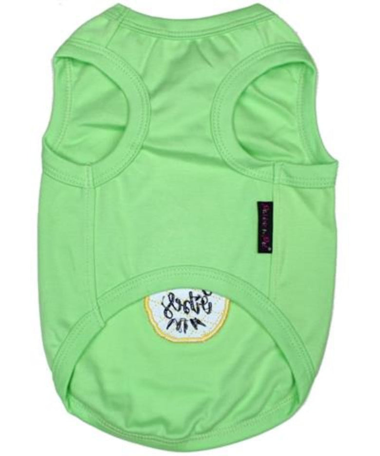 Parisian Pet® Tee's Pineapple Good Vibes Green Dog Tee