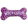 Huxley & Kent dog toys L Wild Child Cheetah Pink Bone Plush Squeak Dog Toy