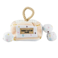 Haute Diggity Dog Toys White Chewy Trunk Interactive Activity House Dog Toy
