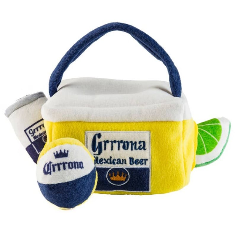 Haute Diggity Dog dog toys Grrrona Cooler Interactive Activity House Dog Toy