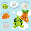 SnugArooz dog toys Pea and Carrot Garden Plush Squeak Dog Toy Set - 2pk