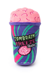 FuzzYard dog toys Halloween Zombrain Freeze Slushie Plush Squeak Dog Toy