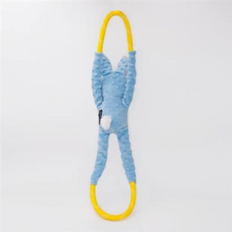 Zippypaws dog toys Easter RopeTugz Blue Bunny Spring Rope Dog Toy