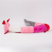 ZippyPaws Dog Toys Caterpillar Valentine's Hearts Long Plush Squeaky Dog Toy