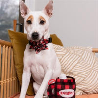 Huxley & Kent Bow Tie Red Buffalo & Snow Pinwheel Holiday Pet Collar Attachment - 2 Sizes