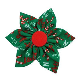 Huxley & Kent Bow Tie SM Naughty & Nice Pinwheel Holiday Pet Collar Attachment - 2 Sizes