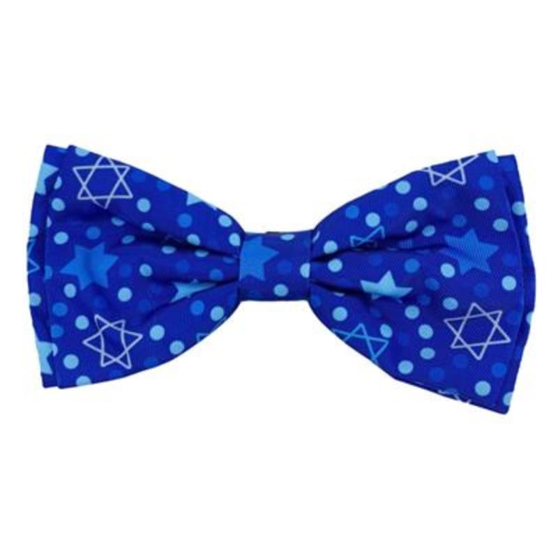 Huxley & Kent Bow Tie LG Hanukkah Stars & Dots Holiday Pet Bow Tie