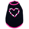 THE WORTHY DOG Tee's XS Pom Pom Heart Dog Tee