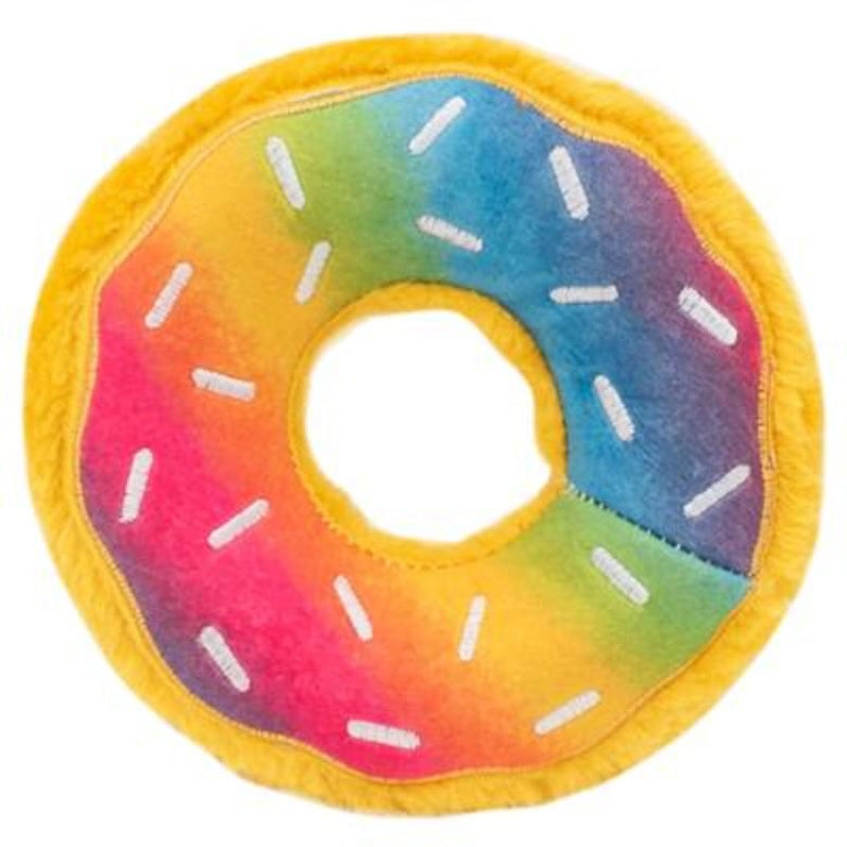 ZippyPaws dog toys LG Donutz Rainbow Dog Toy