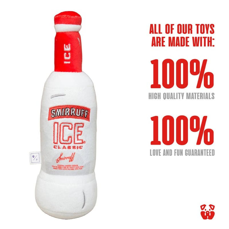 PAWTY Dog Toys dog toys Pawty Smirruff Ice Bottle Plush Squeaky Dog Toy